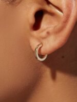 925 Silver Enamel Hoop Earrings