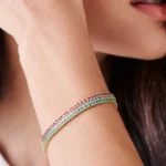 925 Silver Red Garnet Tennis Bracelet - Image 2