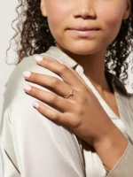 925 Silver Lillian Diamond Pear Ring - Image 4