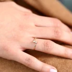 925 Silver Horizontal Baguette Diamond Ring - Image 6