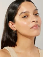 925 Silver Classic Hoops Set - Image 2