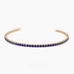 925 Silver Sapphire Tennis Bracelet - Image 5