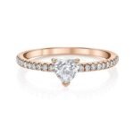 925 Silver Heart Diamond Ring - Image 2