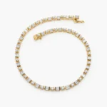 925 Silver Baguette & Round Diamond Tennis Bracelet - Image 4
