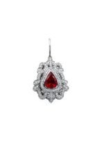 925 Silver Ruby Statement Earring - Image 2