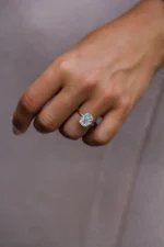 925 Silver 4.55Ct Cushion Cut Diamond Engagement Ring