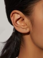 925 Sterling Silver Beaded Stud Earrings