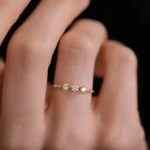 925 Sterling Silver Petite Diamond Tempo Ring