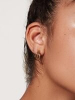 925 Silver Triple Hoop Earrings - Image 4