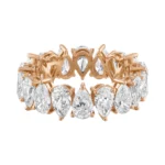 925 Silver Pear Shape Diamond Eternity Ring
