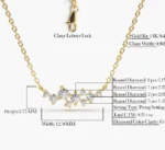 925 Silver Diamond Cluster Necklace - Image 7