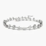 925 Silver Multi-Shape Diamond Bracelet - Image 3