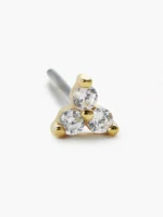 925 Silver Trio Diamond Studs - Image 5