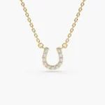 925 Silver Diamond Horseshoe Necklace