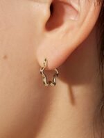 925 Silver Wavy Hoop Earrings