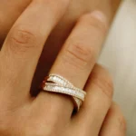 925 Silver Baguette Diamond Stacking Ring