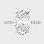 925 Silver 6.30Ct Oval Cut Diamond Engagement Ring - Image 6