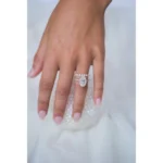 925 Silver 7.00Ct Oval Cut Diamond Engagement Ring - Image 4