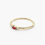 925 Silver Oval Ruby Sliver Ring - Image 4