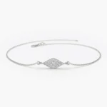 925 Silver Diamond Evil Eye Bracelet - Image 8