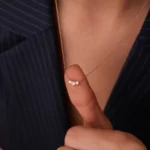 925 Silver Classic Trio Diamond Necklace - Image 3