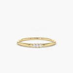 925 Silver 3 Stone Minimalist Diamond Ring - Image 5