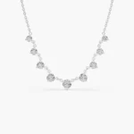 925 Silver Diamond Graduating Necklace - Image 5
