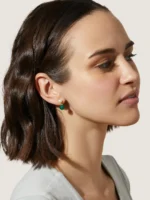 925 Silver Milan Green Earrings