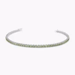 925 Silver Peridot Tennis Bracelet - Image 4
