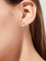 925 Silver Boa Stud Earrings