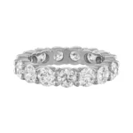 925 Silver Round Diamond Eternity Band - Image 2