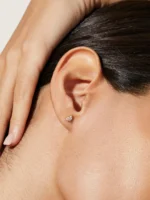 925 Silver Amore Marquise Diamond Studs - Image 3