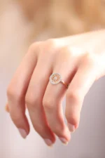 925 Silver Blue Stone CZ Diamond Ring