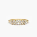 925 Silver Diamond Cluster Anniversary Ring - Image 6