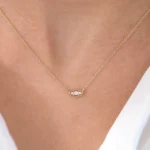 925 SilverArt Deco Trio Diamond Necklace - Image 2