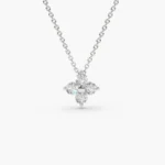 925 Silver Diamond Clover Necklace - Image 6