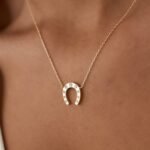 925 Silver Diamond Horseshoe Necklace - Image 4