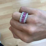 925 Silver Round Diamond Eternity Band