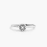 925 Silver Halo Diamond Ring - Image 3