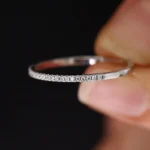 925 Silver Half Eternity Micro Pave Diamond Ring - Image 4
