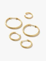 925 Silver Classic Hoops Set - Image 6