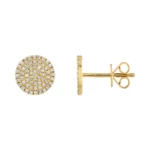 925 Silver Pave Flat Studs - Image 2