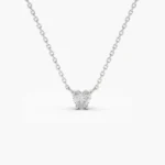 925 Silver Heart-Shape Diamond Necklace - Image 5