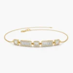 925 Silver Baguette and Round Diamond Bracelet - Image 4
