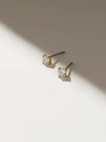 925 Silver Round Diamond Studs - Image 3