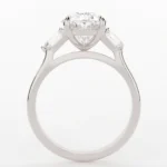 925 Silver 4.70Ct Oval Cut Diamond Engagement Ring - Image 4