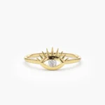 925 Silver Diamond Evil Eye Ring - Image 3