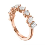 925 Silver Multi-shape Diamond Half Eternity Band - Image 5