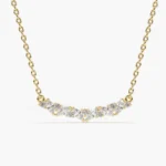 925 Silver Marquise and Round Diamond Necklace - Image 5