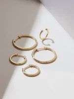 925 Silver Classic Hoops Set - Image 3